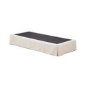 Biela čalúnená jednolôžková posteľ bez čela 90x200 cm Jaira – Kave Home