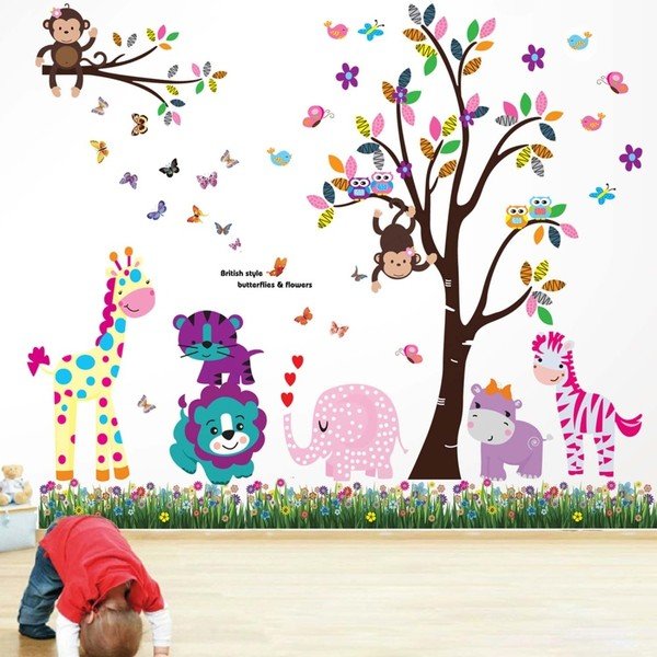 Samolepka na stenu Walplus Happy Animals Tree-image-1