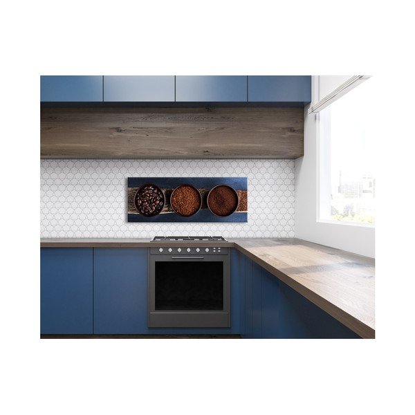 Obraz Styler Glas Kitchen Brown Bowls, 30 × 80 cm-image-2