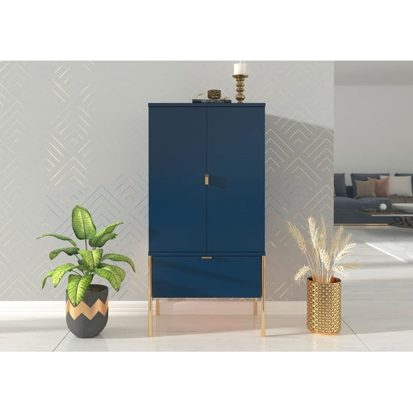 Komoda v námorníckej modrej farbe Skandic Polka Combi-image-3