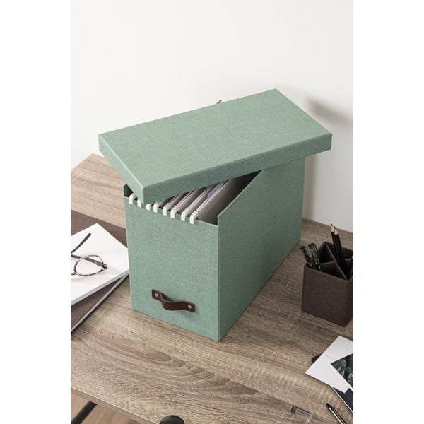 Zelený kartónový organizér na dokumenty Johan Canvas Paper Laminate – Bigso-image-3