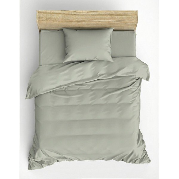 Šalviové zelené obliečky na jednolôžko 200x140 cm Plain  – Mijolnir-image-4