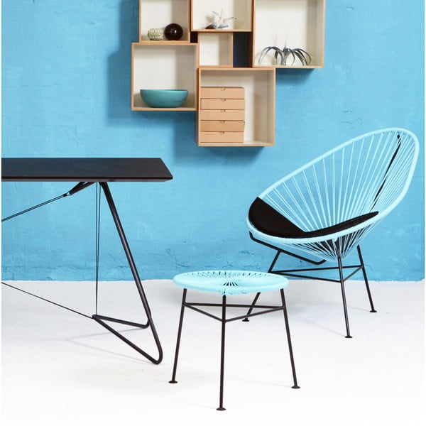 Svetlomodré kreslo OK Design Acapulco-image-1