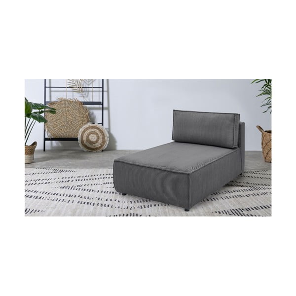 Tmavosivý menčestrový modul pohovky (variabilný) Nihad modular – Bobochic Paris-image-1