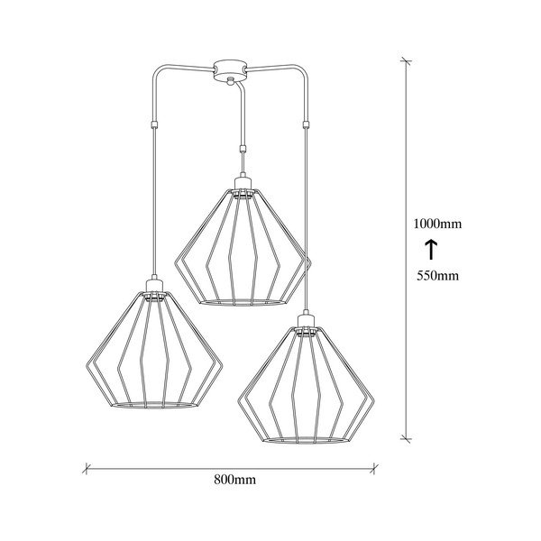 Čierne kovové závesné svietidlo Opviq lights Fedros-image-4