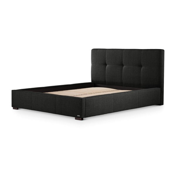 Čierna posteľ s úložným priestorom Ted Lapidus Maison COBALT, 180 × 200 cm