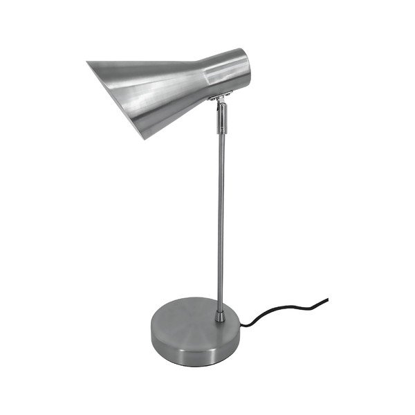 Sivá stolová lampa z broušeného kovu Leitmotiv Beaufort