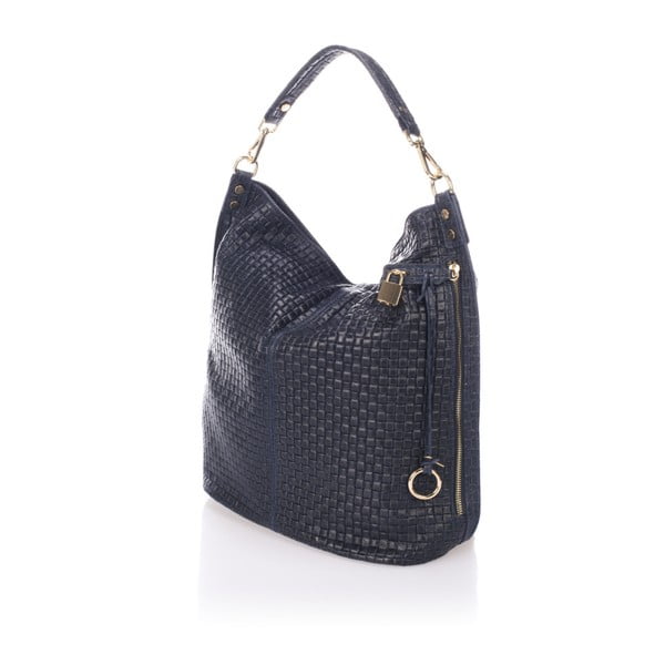 Tmavomodrá kožená kabelka Giorgio Costa Violina-image-2