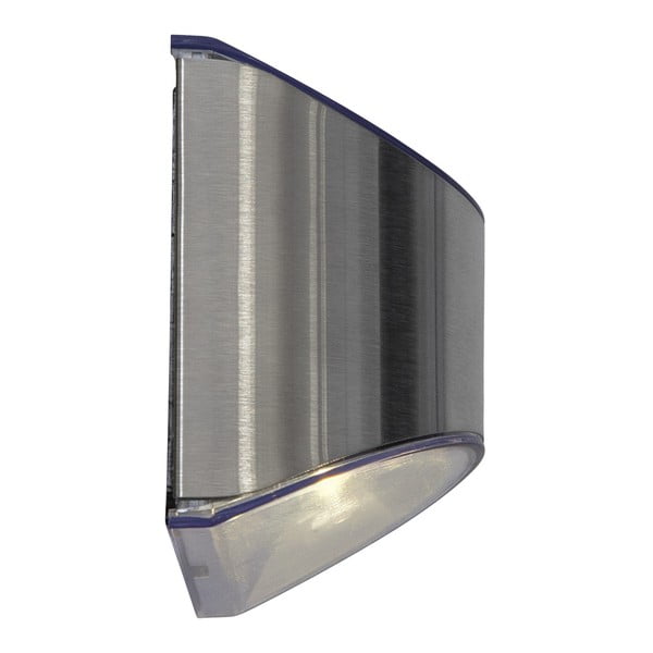 Súprava 2 nástenných nerezových solárnych LED svietidiel Star Trading Wally, výška 8 cm-image-2