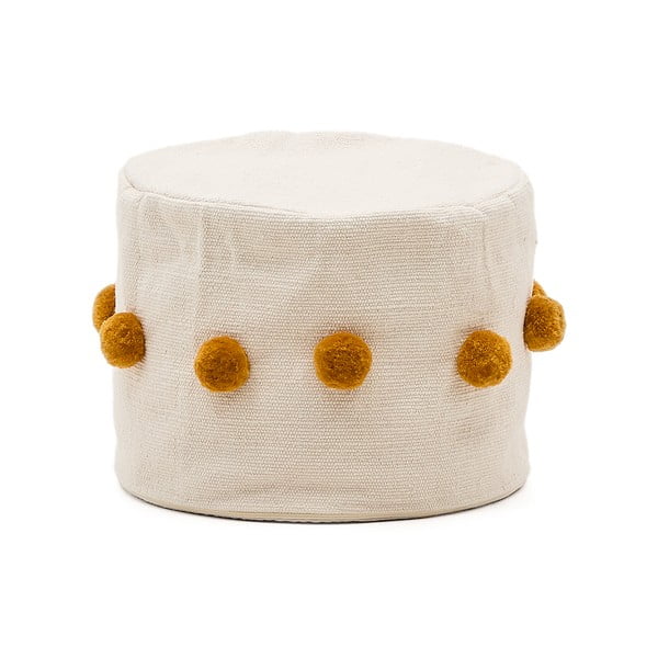 Taburet v horčicovej farbe/béžový Manua – Kave Home