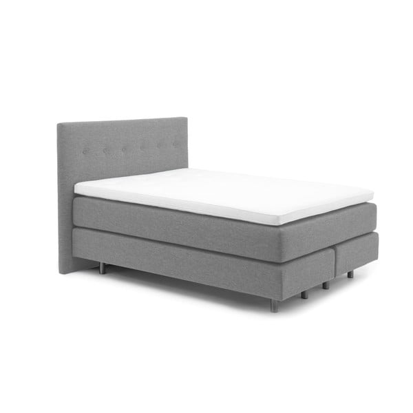 Sivá boxspring posteľ Vivonita Lando, 140 x 200 cm