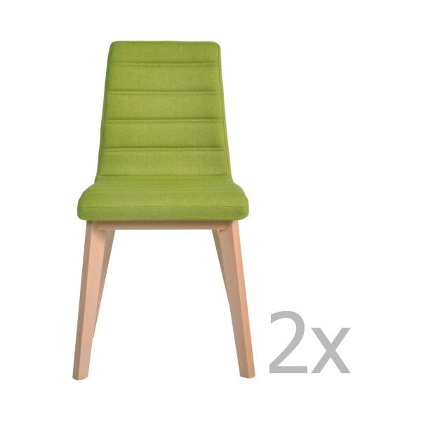 Sada 2 zelených stoličiek Garageeight Nybro