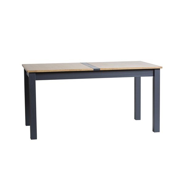 Antracitovosivý rozkladací jedálenský stôl z masívneho borovicového dreva Marckeric Jade, 150 × 85 cm-image-1