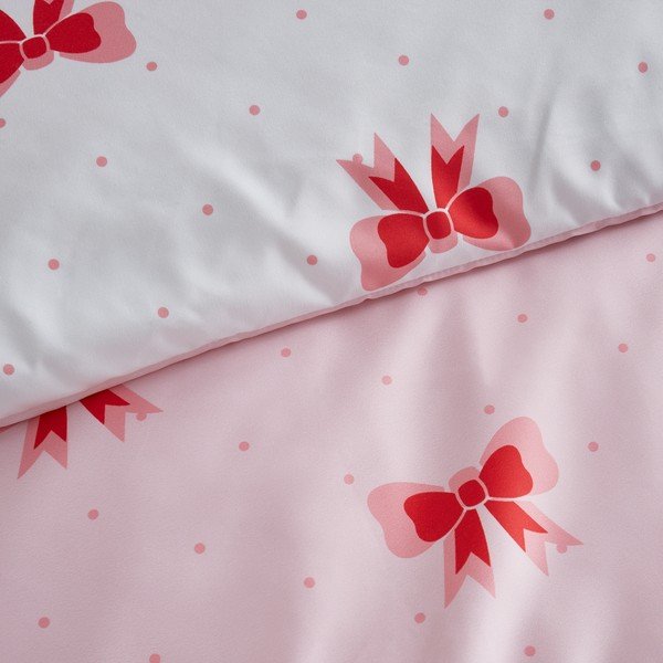 Ružové obliečky na jednolôžko 135x200 cm Dotty Bows – Sassy B-image-4