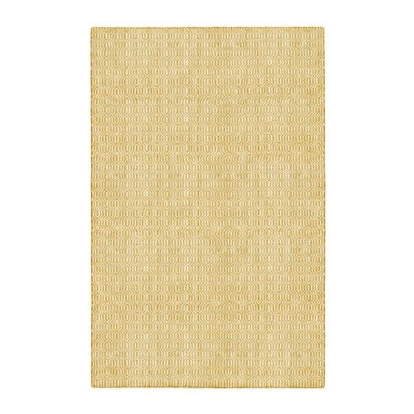 Žltý obojstranný koberec vhodný aj do exteriéru Green Decore Viva, 60 × 90 cm