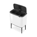 Biely dotykový oceľový odpadkový kôš na triedený odpad 33 l Bo Touch Bin – Brabantia