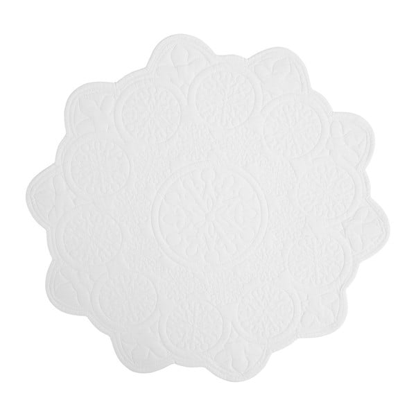 Biela bavlnená podložka na stôl Côté Table Rosace White, 45 cm