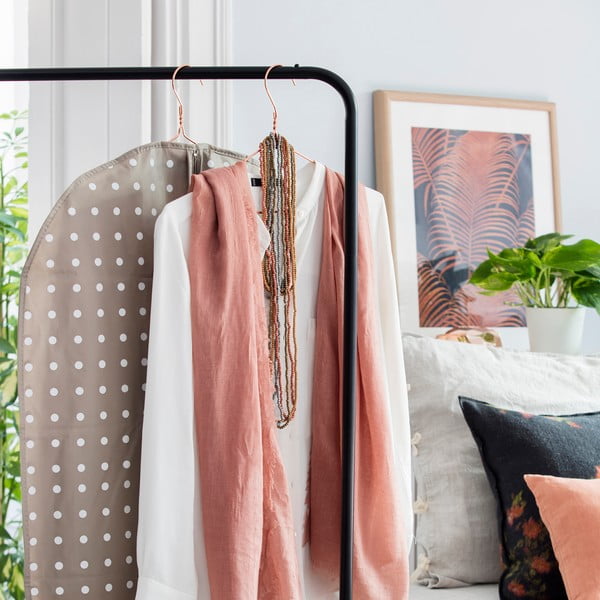 Béžový obal na šaty Compactor Dots, 100 cm-image-1