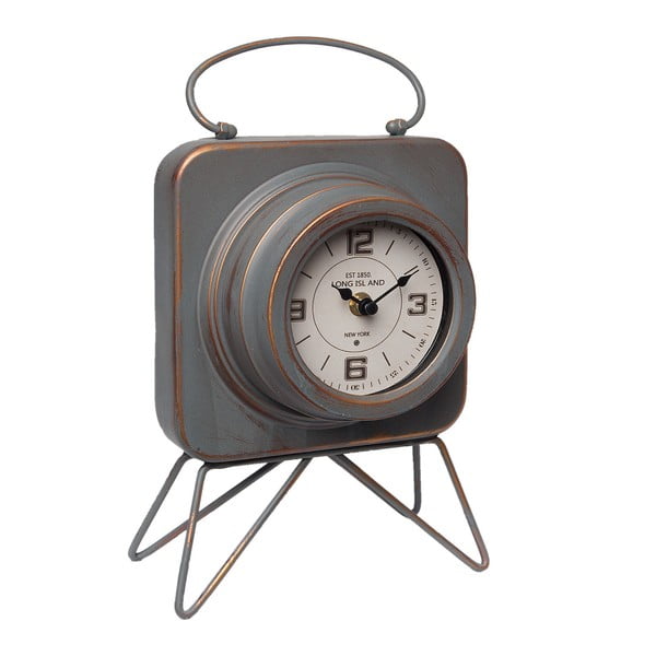 Sivé hodiny Clayre & Eef, 20 × 32 cm