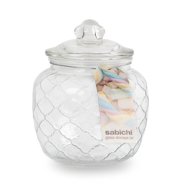 Sklenená dóza s viečkom na sladkosti Sabichi, 1400 ml