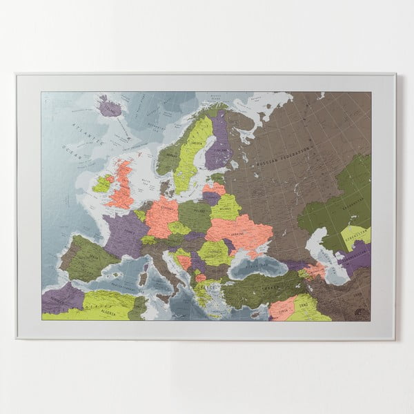 Mapa Európy v priehľadnom puzdre The Future Mapping Company Europe, 100 x 70 cm