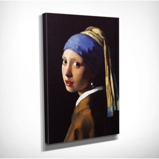 Nástenná reprodukcia na plátne Johannes Vermeer The Girl with Pearl, 30 × 40 cm