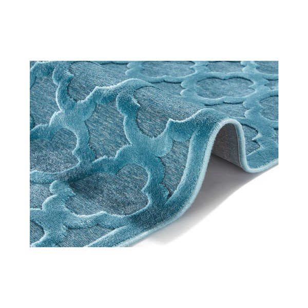 Modrý koberec z viskózy Mint Rugs Bryon, 80 × 125 cm-image-2