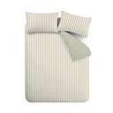 Zelené/krémové bavlnené obliečky na dvojlôžko 200x200 cm Hampton Stripe – Bianca