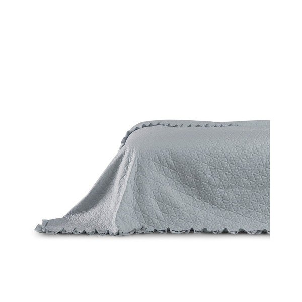 Sivý pléd cez posteľ AmeliaHome Tilia, 220 x 240 cm