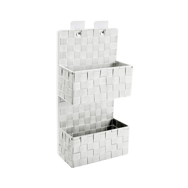 Nástenný dvojposchodový košík Versa White