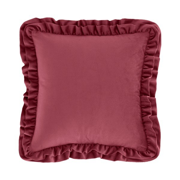 Zamatový dekoračný vankúš 43x43 cm Velvet Double Frill – Catherine Lansfield