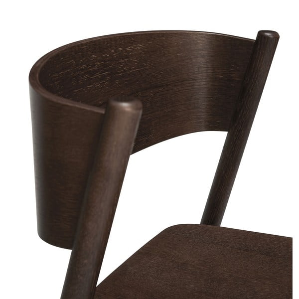 Hnedá jedálenská stolička z dubového dreva Oblique - Hübsch-image-4