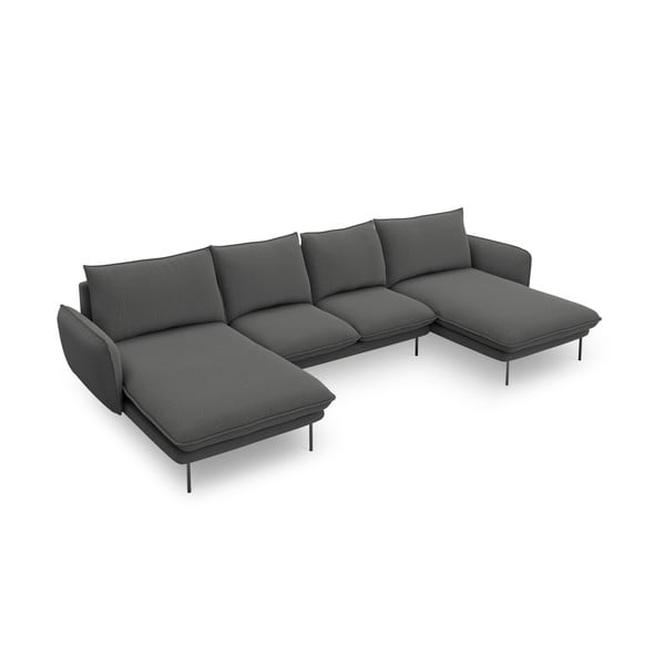 Tmavosivá pohovka do "U" Cosmopolitan Design Vienna-image-2