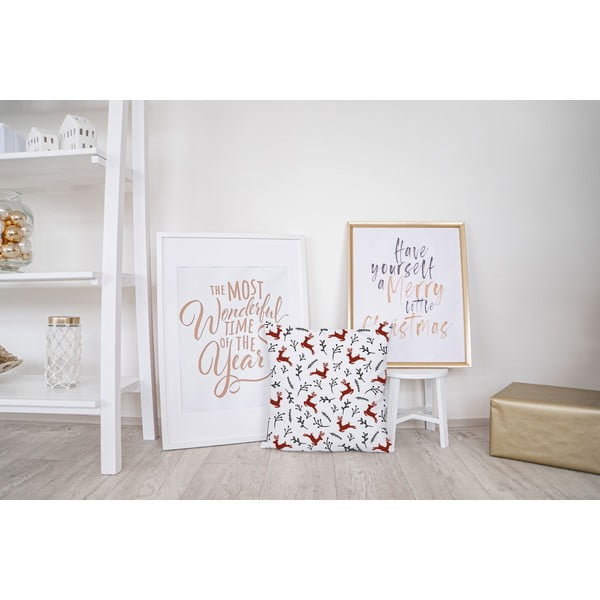 Vianočný vankúš s bavlnenou obliečkou Butter Kings Deer, 45 x 45 cm-image-1