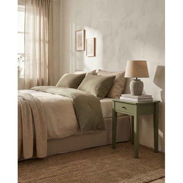 Zelený matný nočný stolík Bart – Marckeric-image-1