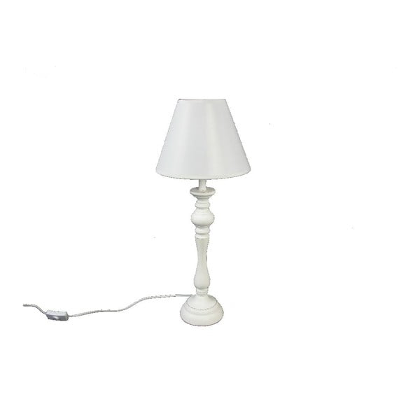 Stolná lampa Wood White, 48,5 cm
