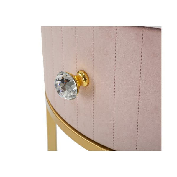 Svetloružový/v zlatej farbe nočný stolík Montpellier – Mauro Ferretti-image-4