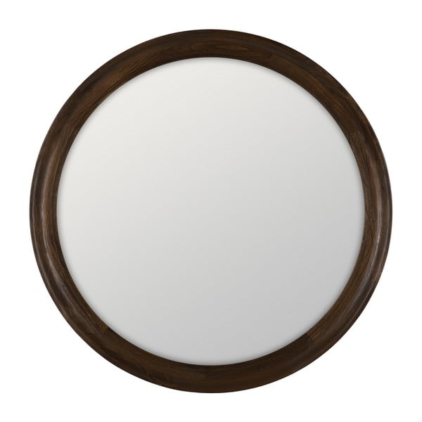 Nástenné zrkadlo s dreveným rámom ø 110,5 cm Paula – Ixia