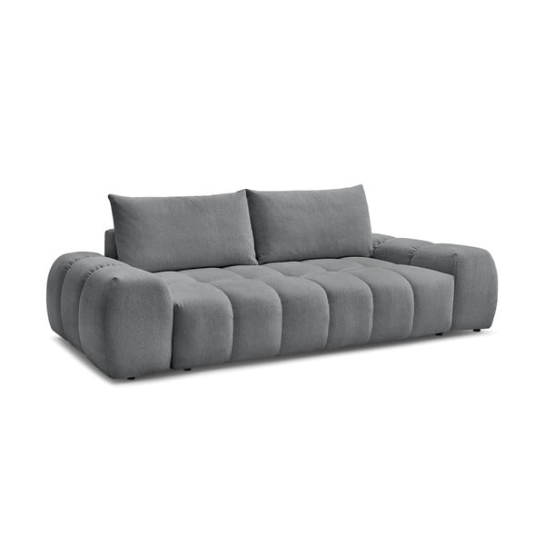 Tmavosivá ženilková rozkladacia/s úložným priestorom pohovka 278 cm Everest – Bobochic Paris-image-3