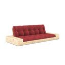 Červená menčestrová rozkladacia pohovka 244 cm Base – Karup Design
