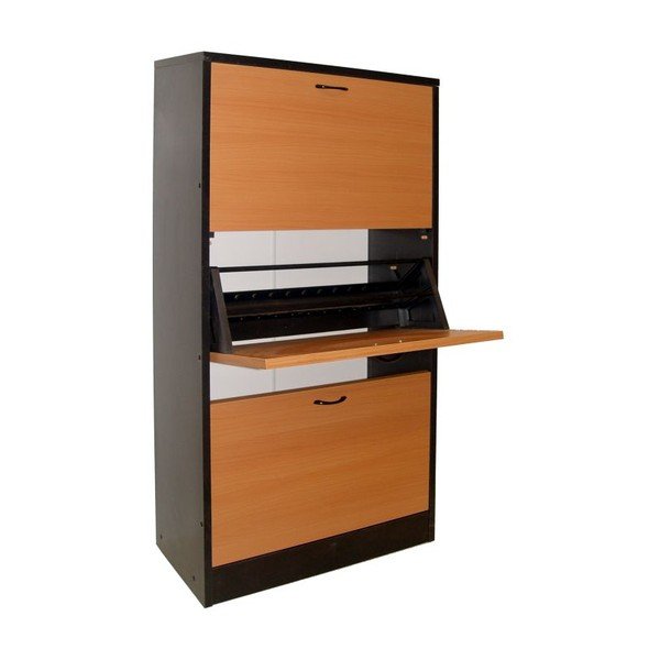 Skrinka na topánky Valdomo Modern Double, výška 116 cm