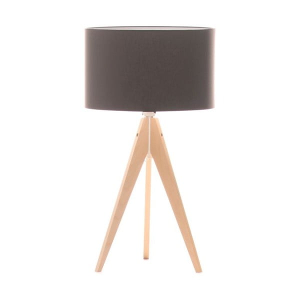 Hnedá stolová lampa 4room Artist, breza, Ø 33 cm