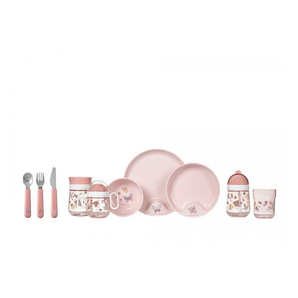 Svetloružový tritanový detský hrnček 300 ml Flowers &amp; butterflies – Mepal-image-2