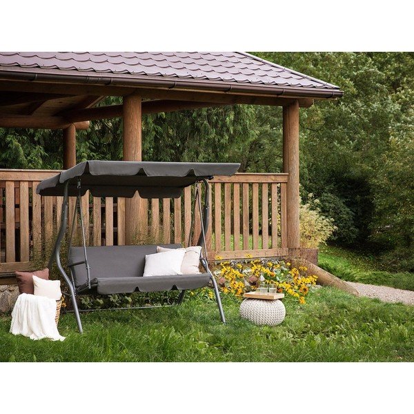 Sivá záhradná trojmiestna hojdačka Monobeli Line-image-1