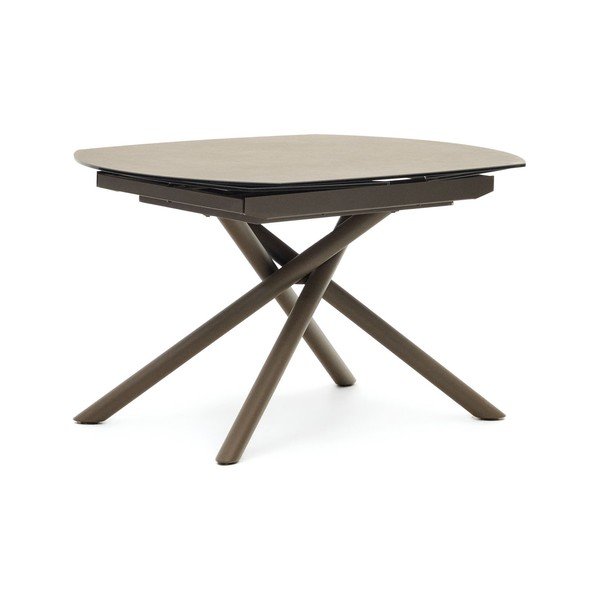 Rozkladací jedálenský stôl s prídavnou doskou s keramickou doskou 100x130 cm Yodalia – Kave Home