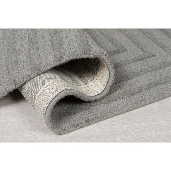 Sivý vlnený koberec Flair Rugs Estela, 160 x 230 cm-image-3