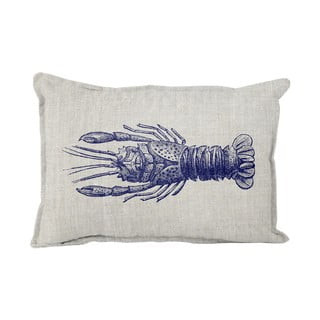 Vankúš s prímesou ľanu Really Nice Things Lobster, 50 x 35 cm