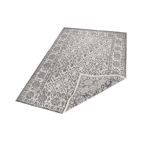 Sivo-krémový obojstranný koberec vhodný aj do exteriéru Bougari Curacao, 120 × 170 cm-image-4
