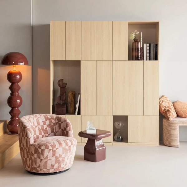 Modulárna skrinka v prírodnej farbe 80x215 cm Build – WOOOD-image-1
