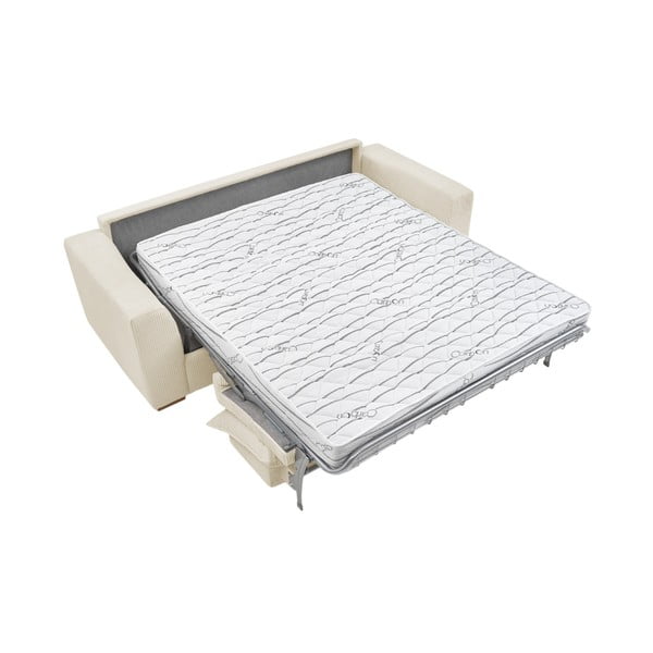 Krémová menčestrová rozkladacia pohovka 225 cm Augustin – Bobochic Paris-image-4